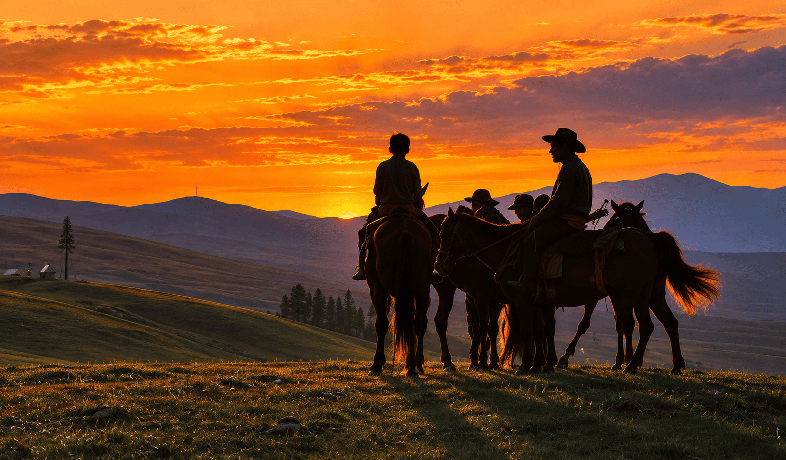 Silhouettes at sunset